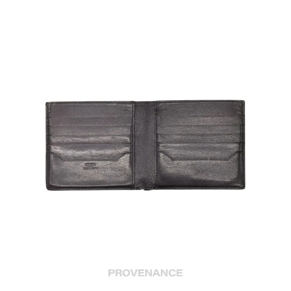 🔴 Hermès 10CC Compact Wallet - Black Noir Box Calfskin